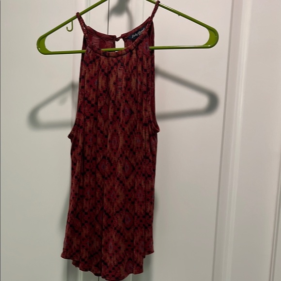 Red Patterned Sleeveless Top - Picture 1 of 4